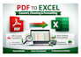 convert PDF to excel, cleaning and formatting,excel invoice